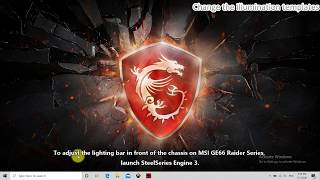 MSI® HOW TO adjust the lighting bar on MSI GE66 Raider Series notebook [upl. by Soloman]