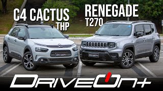 Jeep Renegade T270 vs Citroën C4 Cactus THP  Comparamos os SUVs mais potentes do Brasil [upl. by Iolande414]