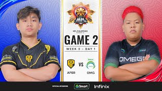 MPL PH S13  W3D1  APBR vs OMG  GAME 2 [upl. by Muffin]