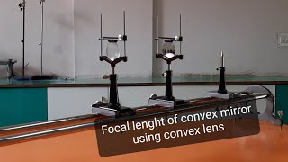 To find focal length of convex mirror using convex lens  Physics practicals XII  Convex mirror [upl. by Avictor]