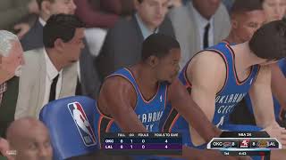 NBA 2K25  10 Oklahoma City Thunder vs 10 Los Angeles Lakers MyEras Full Gameplay [upl. by Folger]