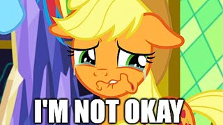 ALL Applejack Crying Scenes  MLP FiM [upl. by Lalo838]