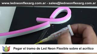 Como hacer o armar un cartel con neon led flexible [upl. by Ennaimaj441]