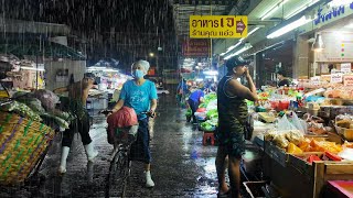 4K Walking in The Rain at Dawn in Bangkok  Summer Rain in Thailand [upl. by Rehsu]