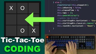 ASMR Programming  TicTacToe noughts and crosses using JavaScript  No Talking [upl. by Nawak628]