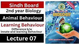 Learning behaviour  distinguish between innate and learning behaviour  class 12 biology Sindh [upl. by Sven]