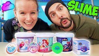 NEUE XXL SCHLEIM SAMMLUNG VON KAAN amp KATHI Frozen Spiderman Arielle Slime Glitzer UNICORN POOP [upl. by Atinid307]