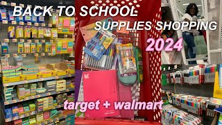 back to SCHOOL supplies shopping target  Walmart vlog 2024 [upl. by Netsirhk321]