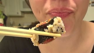 SassEsnacks ASMR  Sushi Dynamite Roll  Eating Sounds  Mukbang [upl. by Duwalt]