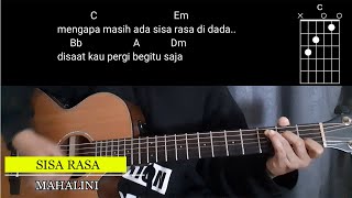 Chord Mudah Sisa Rasa  Mahalini  Mengapa masih ada sisa rasa di dada  Chord Lirik [upl. by Balthazar]