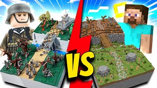 LEGO vs MINECRAFT WW2 SPEED BUILDBATTLE [upl. by Ynahpit]