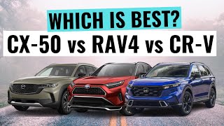 2023 Toyota RAV4 VS Mazda CX50 VS Honda CRV  Which SUV Is Best [upl. by Patric349]