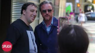 James McAvoy Signs Autographs While Arriving At Watch What Happens Live In NYC [upl. by Asilat]