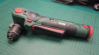 Parkside 12V Cordless Angle Drill PWBSA 12 A1 from Lidl or Kaufland  unboxing review and test [upl. by Devi]