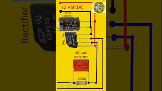 220V ac se 12v dc kaise banaye  how to make transformerless power supply viralshorts [upl. by Atinob976]