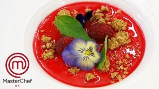 Scottish amp Italian Fusion Cranachan Panna Cotta  MasterChef UK [upl. by Anyd]