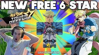 ASTD NEW FREE 6 STAR UNIT Caesar Zeppeli SHOWCASE  All Star Tower Defense  Roblox [upl. by Aranaj]