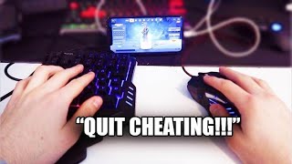 I tried out for a MOBILE Fortnite Clan while CHEATING with KEYBOARD AND MOUSE… [upl. by Glass51]