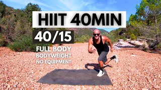 Hiit 40 Min Full Body Workout  HIIT 4015 [upl. by Atirec]