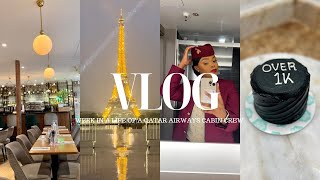 VLOGTOBERWEEK IN A LIFE OF A QATAR AIRWAYS SOUTH AFRICAN CABIN CREWPARIS LAYOVERWOOLWORTHS HAUL [upl. by Ilak]