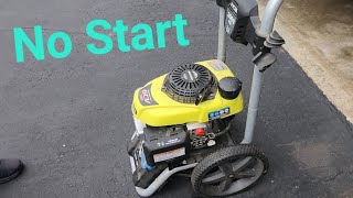 Ryobi GCV 160 3000 psi pressure washer wont start after sitting for over a year [upl. by Bonni]