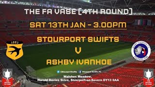 Matchday Stourport swifts vs Ashby Ivanhoe in The FA Vase 4th Round [upl. by Kenn598]