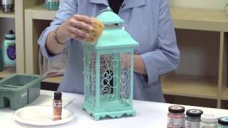 FolkArt Home Decor How to Create A Faux Patina Finish With Donna Dewberry [upl. by Seale]