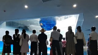 Diameter 3 meters LED sphere screen hanging art vision [upl. by Keary]