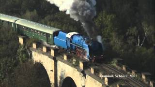 Parní lokomotiva Albatros 498022 Pražský Semmering  Steam locomotive 498022 at Prague Semmering [upl. by Azalea]