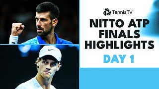 Djokovic vs Rune EPIC Rematch Sinner Takes On Tsitsipas  Nitto ATP Finals Highlights Day 1 [upl. by Llerehc317]