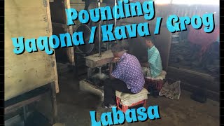 Yaqona Pounding Machine  How to pound kavagrog FAST Labasa Fiji [upl. by Aneekal]