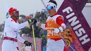 Mens 1km Sprint Visually Impaired Final  Nordic skiing  Sochi 2014 Paralympic Winter Games [upl. by Mcintyre]