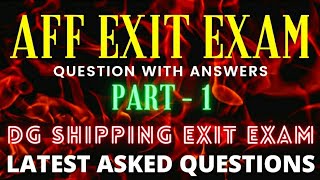 AFF Exit Exam Questions  RAFF Exit Exam  Part 1 [upl. by Teloiv511]