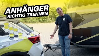 Anhänger richtig trennen TippsampTricks  Fahrschule Lindemann [upl. by Einnek]