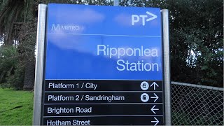 Trains at Ripponlea Station  Sandringham Line [upl. by Adai]