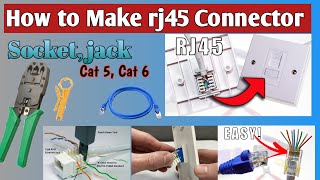 io box PunchingMake RJ45 Wall Socket Wiring Connection Cat6  Punch on Wall Full Video [upl. by Finnigan]