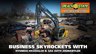 Peach State Recyclings Business Skyrockets With Hyundai HX235ALCR amp SAS Extreme Auto Dismantler [upl. by Roskes32]