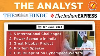 The Analyst 19th June 2024 Current Affairs Today  Vajiram and Ravi Daily Newspaper Analysis [upl. by Ronald]