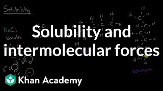 Solubility and intermolecular forces  AP Chemistry  Khan Academy [upl. by Kcinnay690]