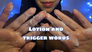 🥱Relaxing ASMR Lotion Application  Soothing Hand Massage amp Soft Trigger Words for Sleep😴 [upl. by Bertila]