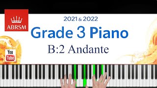 ABRSM 20212022 Grade 3 B2 Andante  Joseph Haydn Piano exam piece [upl. by Sllew601]