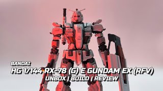 REVIEW BANDAI  HG 1144 RX78 G E GUNDAM EX RFV  NETFLIX SERIES [upl. by Naerda]