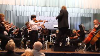 Rin Matsuki 9 performs on violin at the Rand Symphony Orchestra Youth Concert on 01 June [upl. by Ainiger]