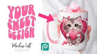 How to Make a Realistic Mug Mockup in 5 Minutes  Free Photopeacom Tutorial [upl. by Eceinal246]