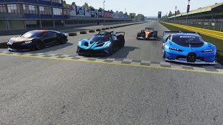 F1 2020 McLaren MCL35 Lando Norris vs Bugatti Vision GT vs Bugatti Bolide vs Bugatti Chiron SS 300 [upl. by Brand]