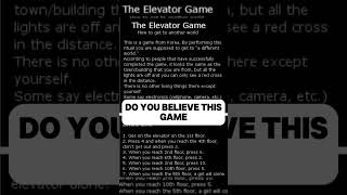 THE ELEVATOR GAME scary horrorstories [upl. by Cilka]