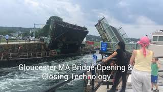 Gloucester MA Waterfront Boat Festival 110 years Historic Bridge Opening amp Closing Technology [upl. by Fraze]