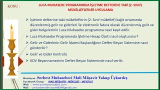 LUCA MUHASEBE PROGRAMINA KAĞIT FATURA ÖKC FİŞİ E ARŞİV GELİR VE GİDER FATURALARININ İŞLENMESİ [upl. by Rim]