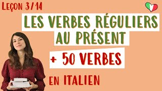 🇮🇹 La conjugaison des verbes réguliers au présent de l’indicatif  Cours italien pour débutants 314 [upl. by Mackey]