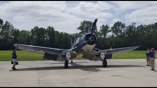 FG1 F4U Corsair Flying at Military Aviation Museum 2020 [upl. by Lotsirb624]